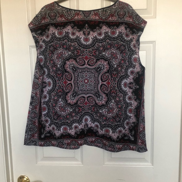 Talbots Paisley Print Sleeveless Top- size 2X - Picture 3 of 5